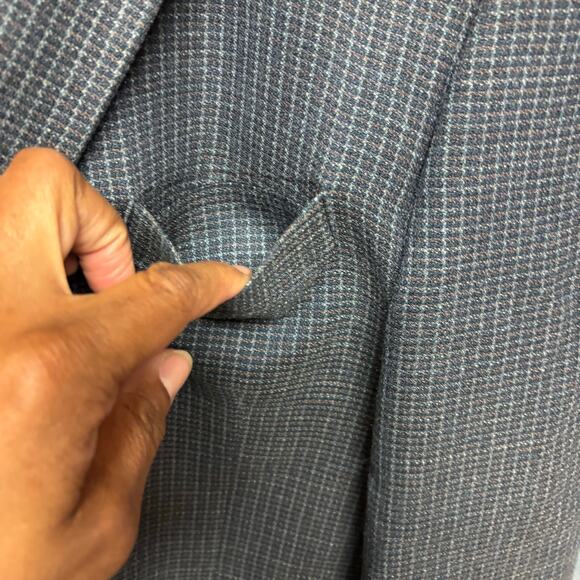 Johnston & Murphy Silk/Wool Blazer Large Tweed Geometric Grandpa Core Professor - Picture 7 of 16